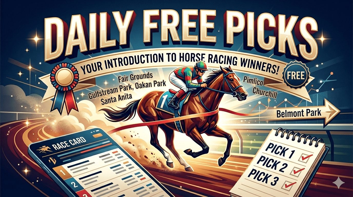 Daily Free Horse Racing Picks - Gulfstream Park, Fair Grounds, Santa Anita, Churchill Downs, Belmont Park