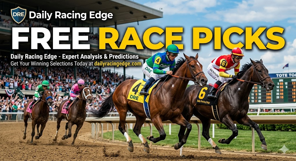 Free race picks graphic for Daily Racing Edge